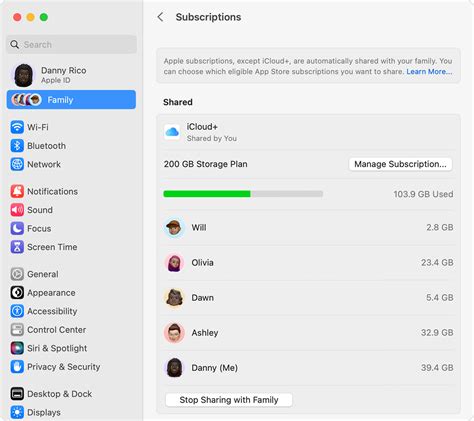 What happens to my iCloud storage if I leave a family plan?