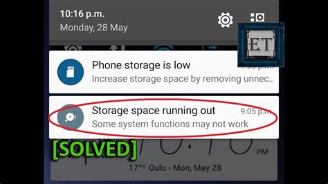 What happens to phone when internal storage is full?