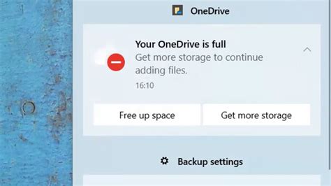 What happens when OneDrive is full?
