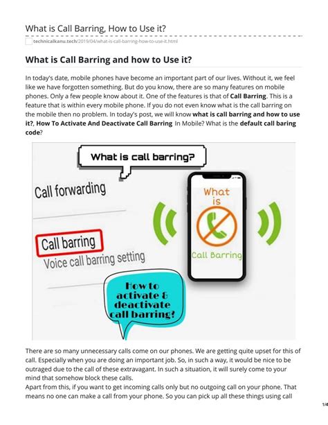 What happens when a call is barred?