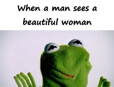 What happens when a man sees a pretty woman?