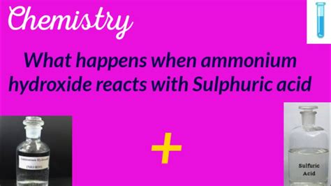 What happens when ammonia reacts with Sulphuric acid?