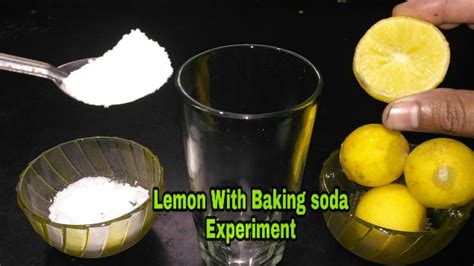 What happens when baking soda reacts with lemon?