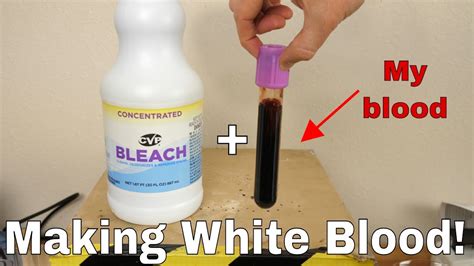 What happens when bleach touches blood?