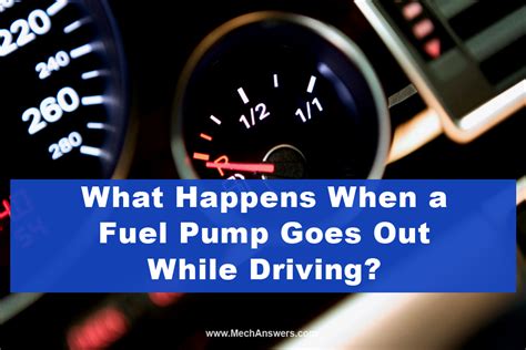 What happens when fuel runs out while driving?