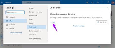 What happens when someone is blocked on Outlook?