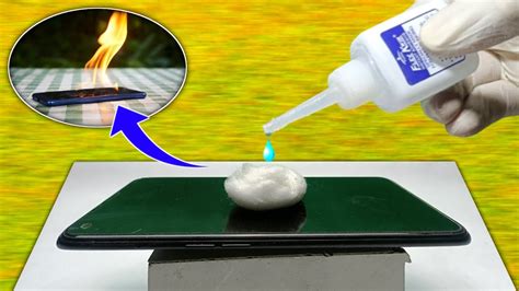 What happens when super glue reacts with cotton?