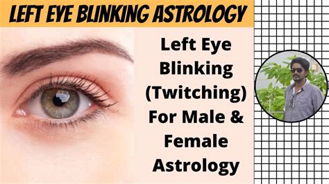 What happens when the left eyebrow blinks for a female?