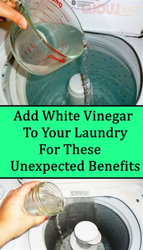 What happens when you add white vinegar to laundry and washing machine?