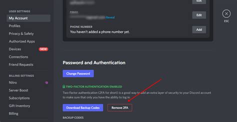 What happens when you disable 2FA?
