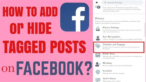 What happens when you hide a tagged post from your profile on Facebook?