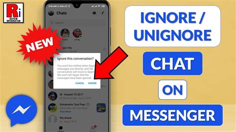 What happens when you ignore a message request?