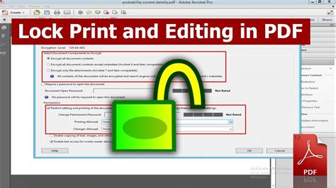 What happens when you lock a PDF?