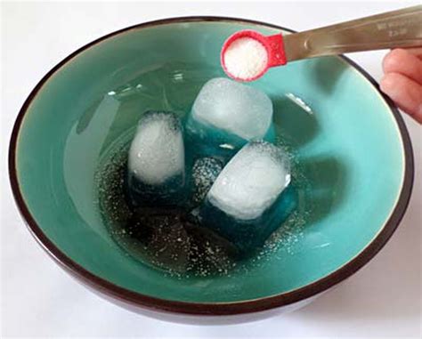 What happens when you mix ice with salt?