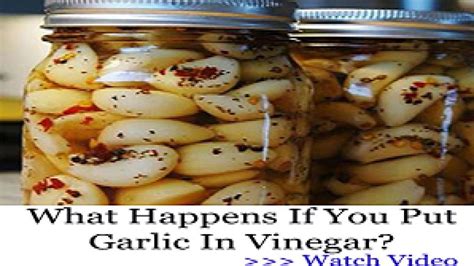 What happens when you put garlic in vinegar?