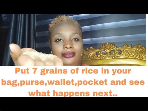 What happens when you put rice in your wallet?