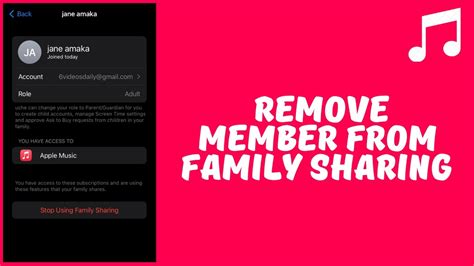 What happens when you remove from Family Sharing?