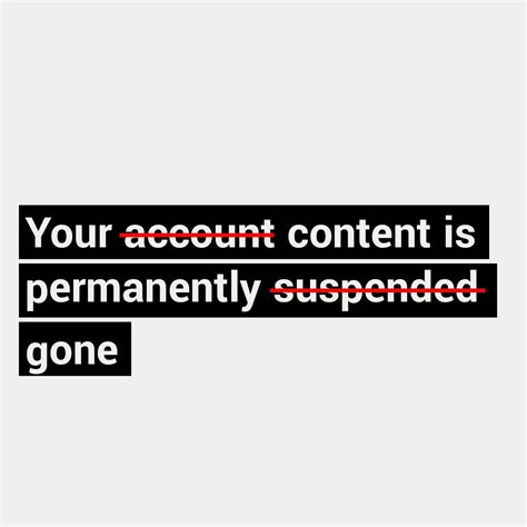 What happens when your account is permanently suspended?