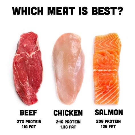 What has more protein chicken or salmon?