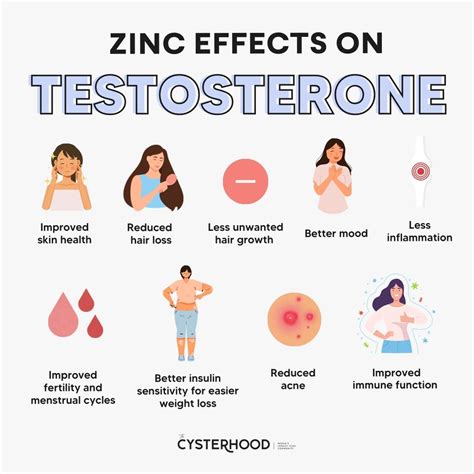 What hormone does zinc increase?