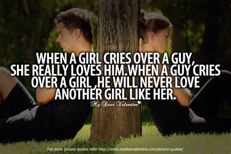 What if a guy cries for a girl?