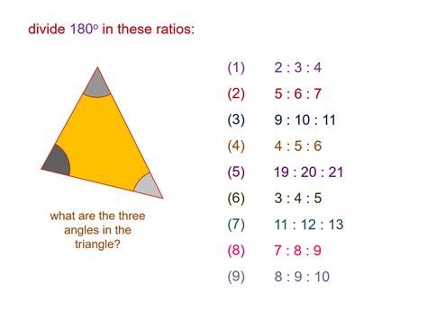 What if the angles of a triangle are in the ratio 1 2 3?