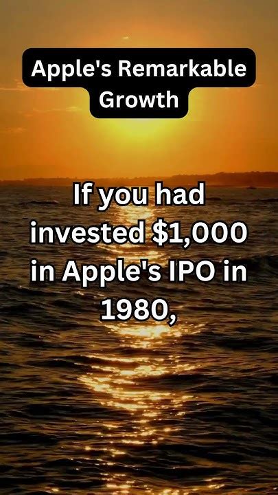 What if you invested $10,000 in Apple in 1980?