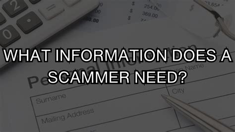 What information does a scammer need?