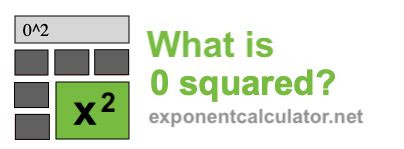 What is 0 squared in math?