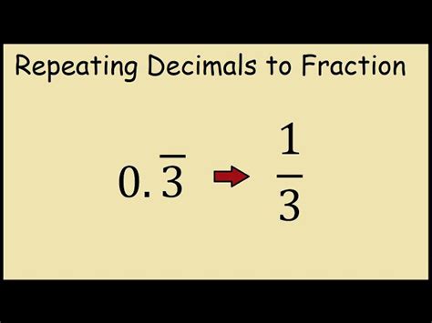 What is 0.3 repeating as a fraction?