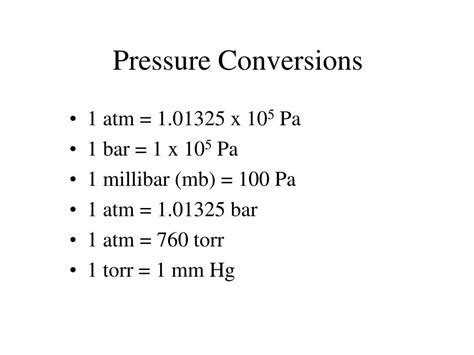 What is 1 atm in chemistry?