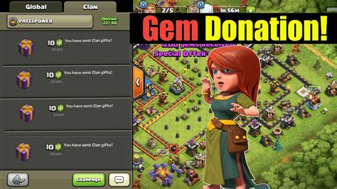 What is 1 gem donation in Clash of Clans?