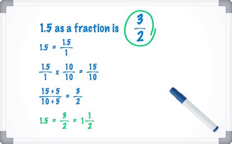 What is 1.5 as a fraction?