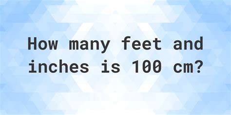 What is 100cm in us?