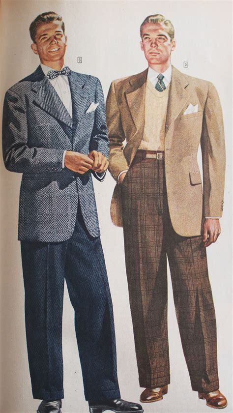 What is 1940s mens fashion?