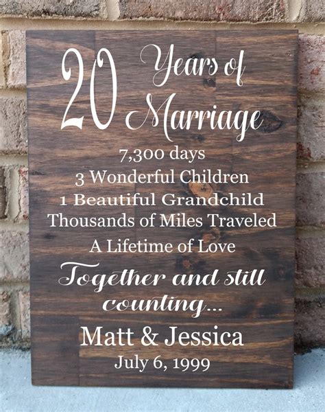 What is 20 years of marriage called?