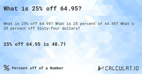 What is 25 percent of 64?