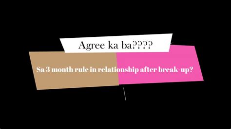 What is 3-month rule after breakup?