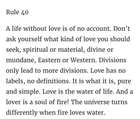 What is 31 rule of love?
