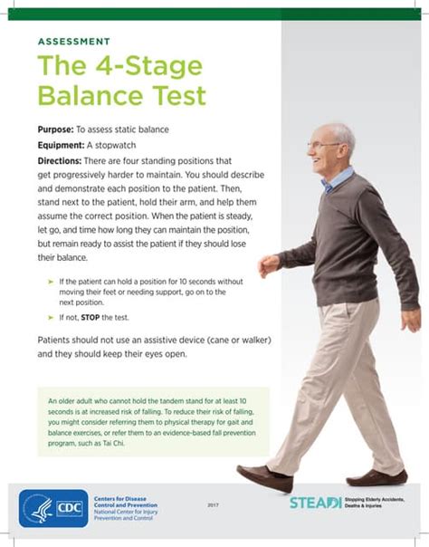 What is 4 stage balance test?