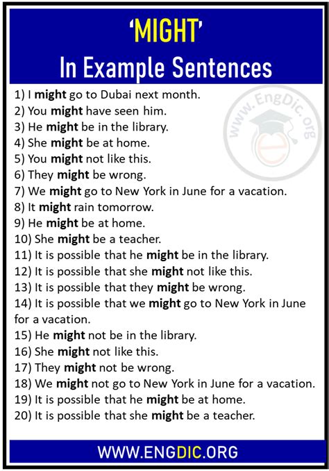 What is 5 sentence example of might?