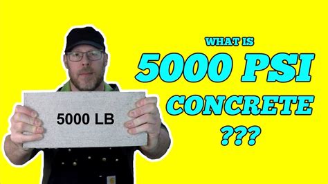 What is 5000 psi concrete used for?