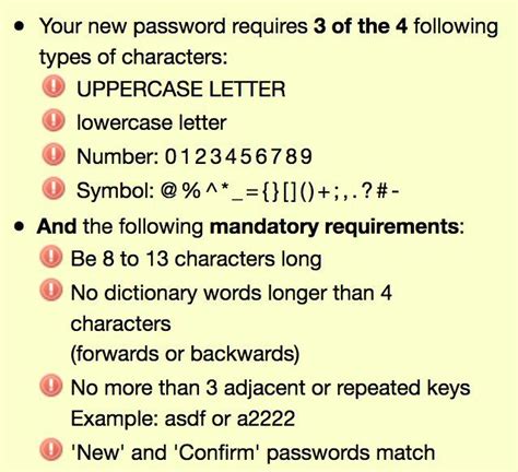 What is 8 to 15 characters in a password example?