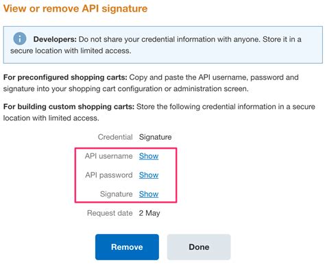 What is API username and password?