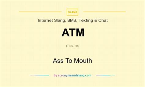 What is ATM slang?