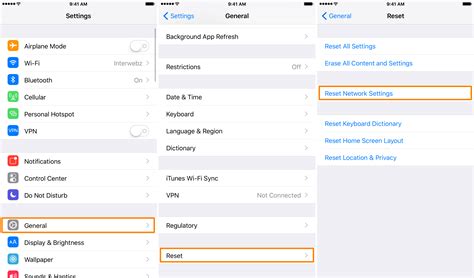 What is Apple reset network settings?