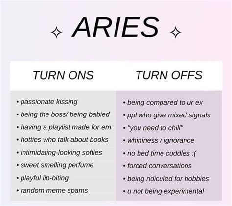 What is Aries biggest turn off?