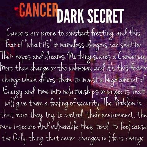 What is Cancer dark secret?