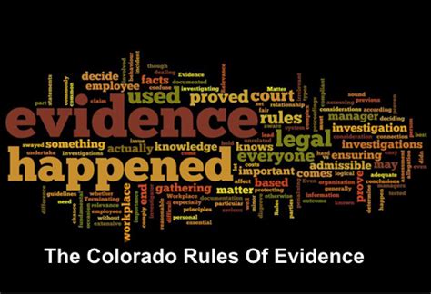 What is Colorado 608 Rules of evidence?
