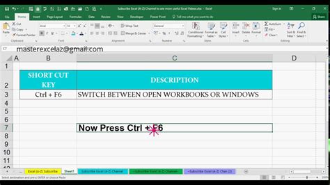 What is Ctrl F6 in Excel?